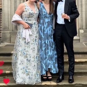 Sandro Beathe Blue Paisley dress